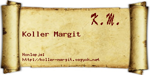 Koller Margit névjegykártya