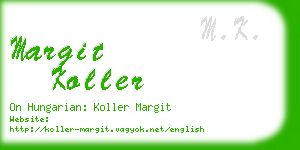 margit koller business card